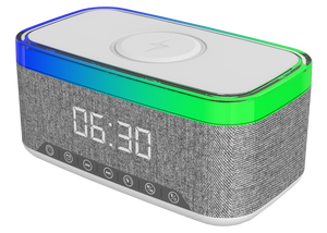 TekTrio: Wireless Charger, Speaker, & Clock